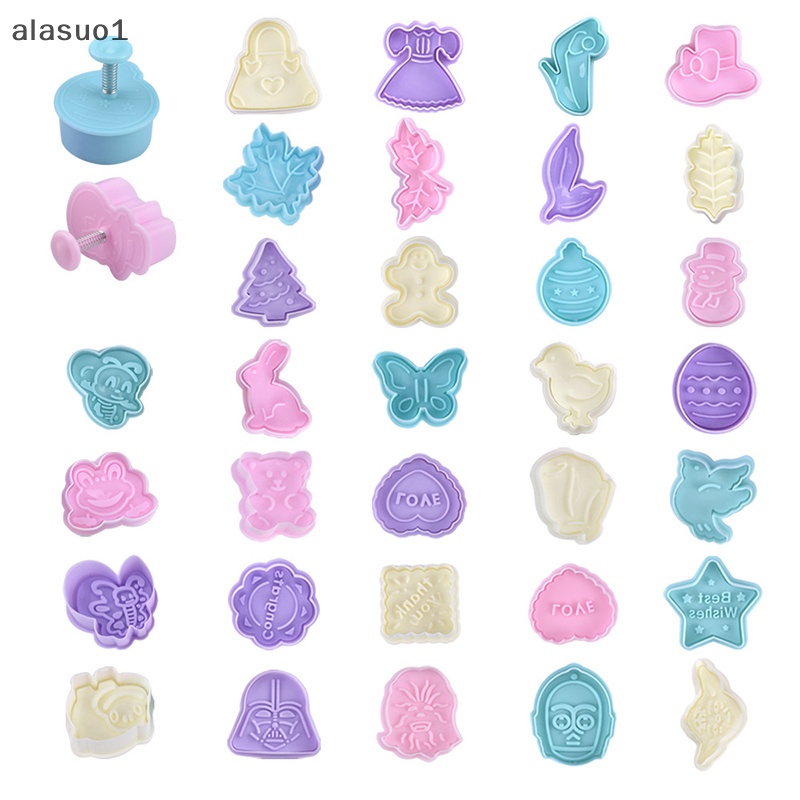 Bộ 4 Khuôn Nhựa Làm Bánh Họa Tiết Hoạt Hình Dễ Thương Tiện Dụng