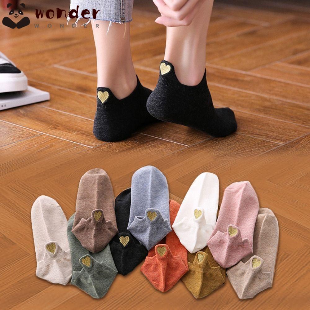 WONDER Set 4 Đôi Vớ Cổ Ngắn In Hình Dễ Thương