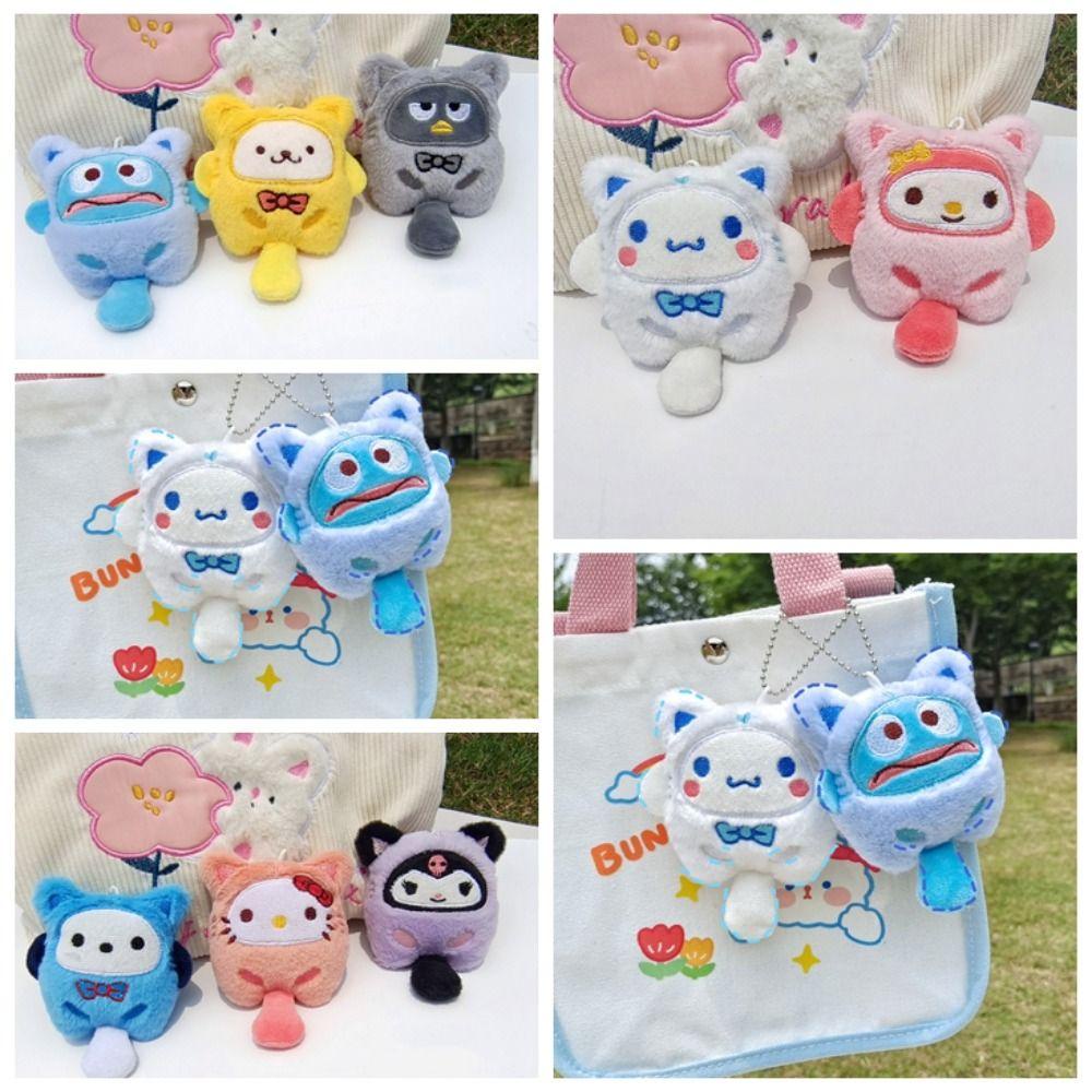 MALCOLM Móc Khóa Nhồi Bông Thiết Kế Hoạt Hình Kuromi Cinnamoroll My Melody PP Dễ Thương Dành Cho Trẻ Em