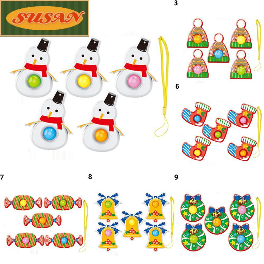 SUSANS Đồ Chơi Bóp Giảm Căng Thẳng Làm Từ Silicone Hình Cây Thông Giáng Sinh