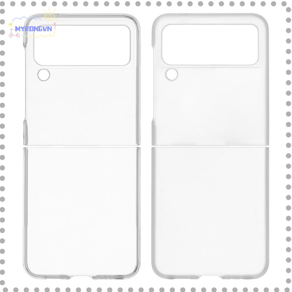 MYRONGVN Ốp Điện Thoại Trong Suốt Bảo Vệ Cho Samsung Galaxy Z Flip 3 5G