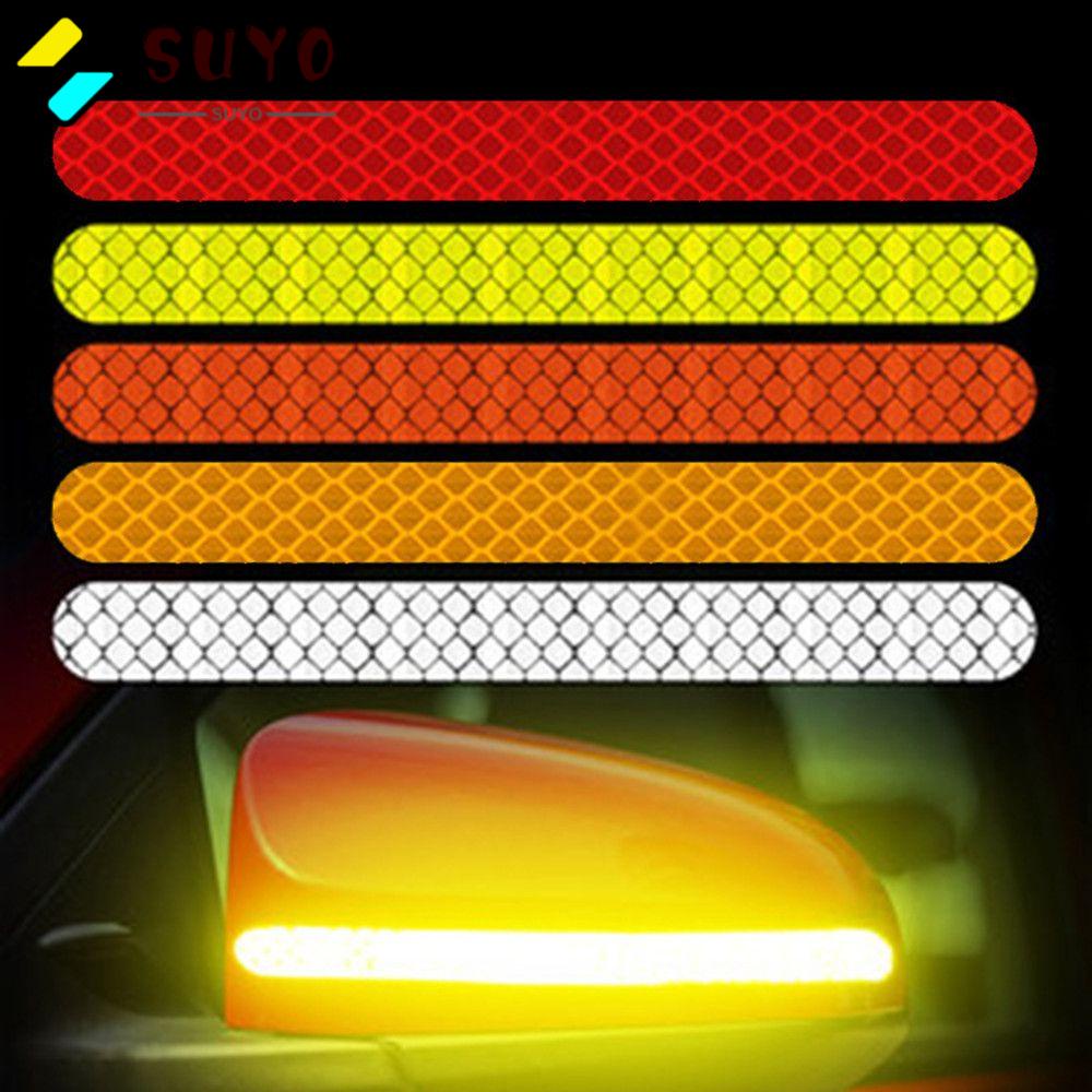 SUYO Set 2 Miếng Dán Phản Quang Cảnh Báo An Toàn Cho Gương Chiếu Hậu Xe Hơi Xe Máy