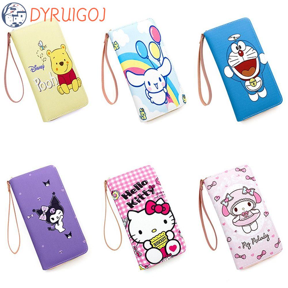 DYRUIDOJ Ví Dài Cầm Tay Đựng Son Môi / Thẻ Trang Điểm Họa Tiết Doraemon Melody Cún Con Dễ Thương Dành Cho Nữ Sinh