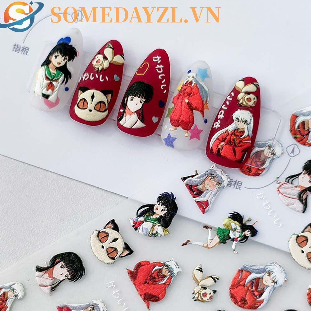 SOMEDAYZL Miếng Dán Trang Trí Móng Tay In Hoạt Hình Gấu Pooh Đáng Yêu