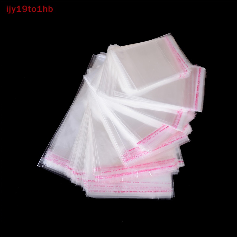 100 cái/túi OPP rõ ràng con dấu tự dính nhựa trang sức nhà đóng gói túi mới