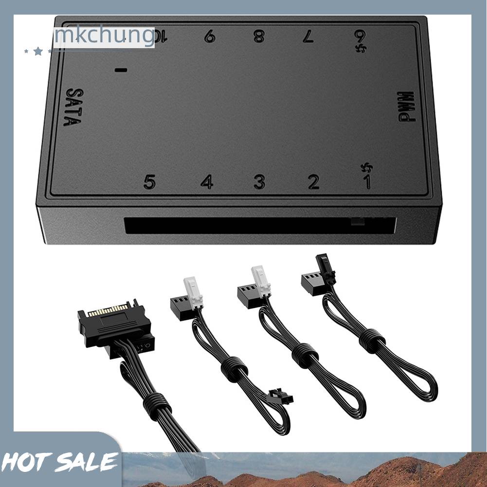 Bộ Chia 1 Ra 10 Cổng 4 Pin PWM SATA Cho Máy Tính Ốp