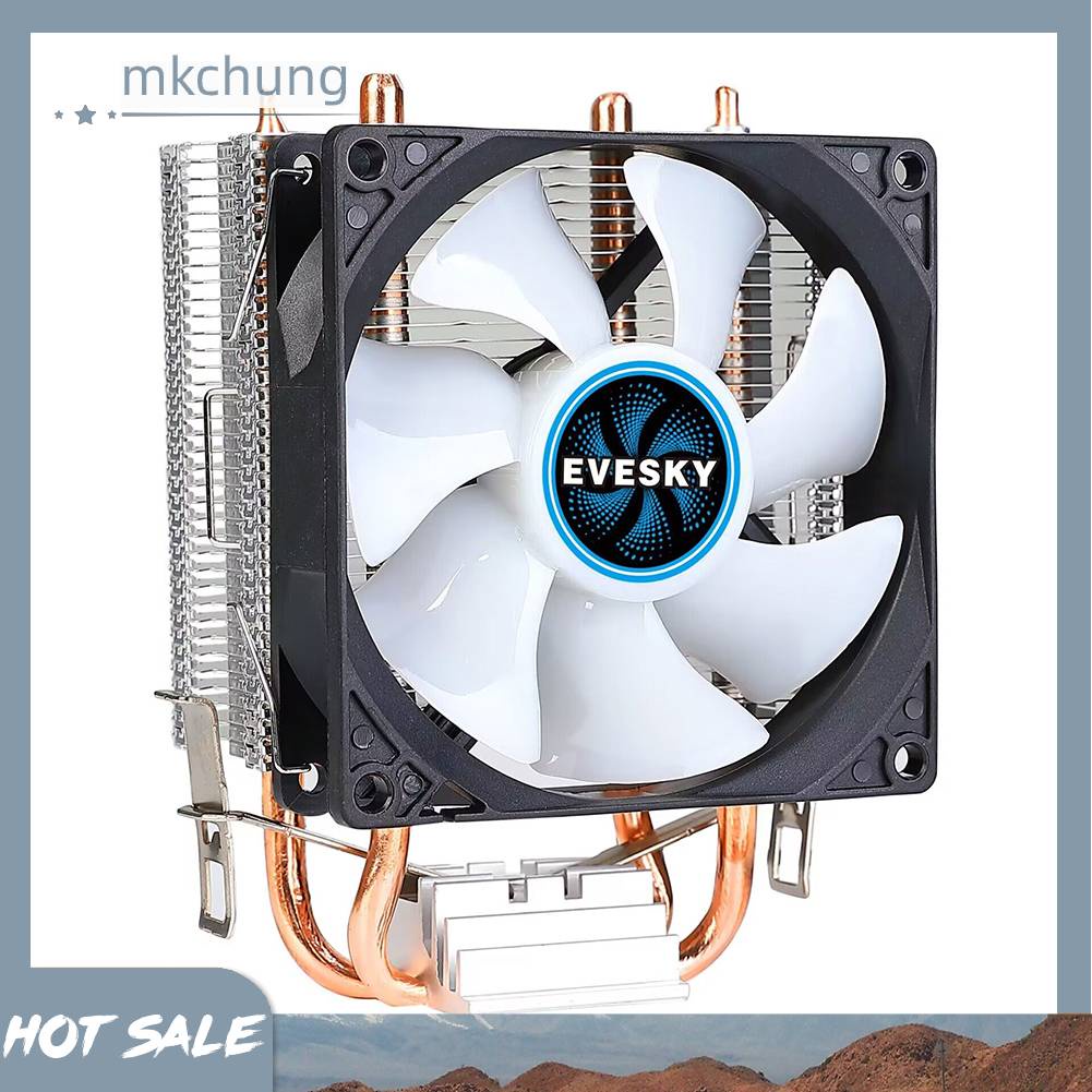 Quạt Tản Nhiệt CPU RGB 2 Ống 9cm Cho INTEL AMD