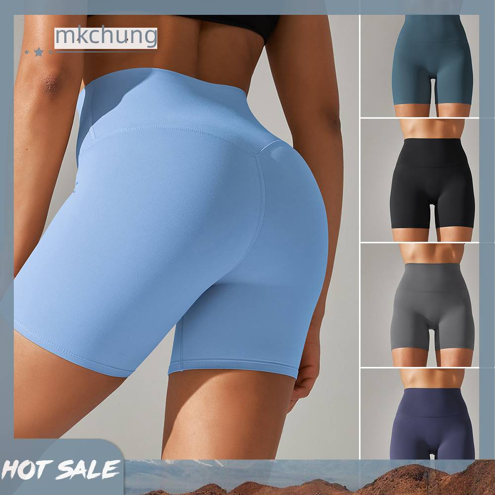 Quần Short Thể Thao Lưng Cao Chất Liệu Co Giãn Thoải Mái