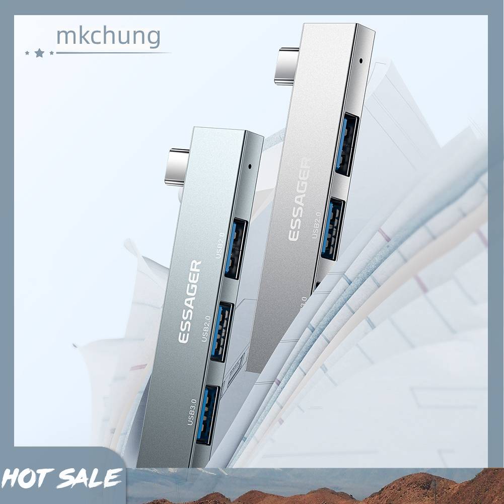 Essager Bộ Chia Cổng Type C Sang USB Hub 3 Trong 1 Cho Máy Tính / Điện Thoại / Máy Tính Bảng