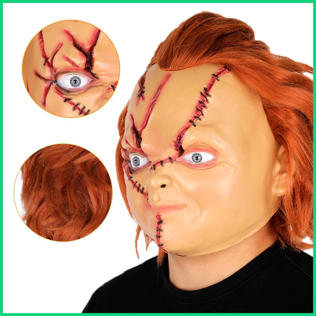 Mặt Nạ Hóa Trang Halloween Kinh Dị Che Phủ Toàn Diện Thoáng Khí