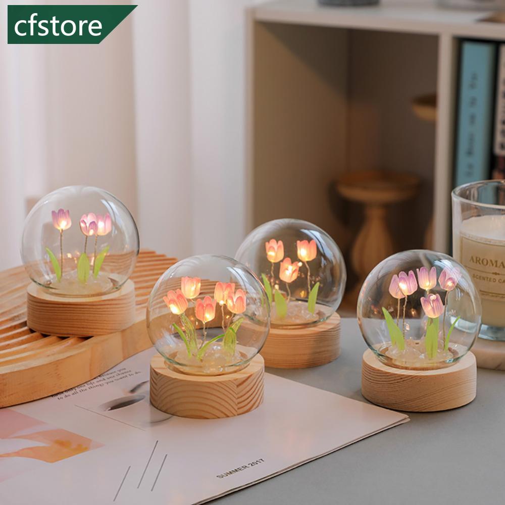Đèn Ngủ Hình Hoa Tulip DIY P9Z8 Để Bàn Trang Trí