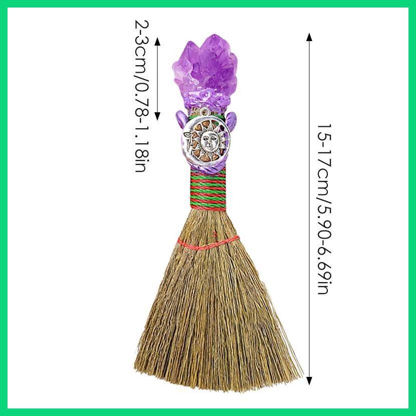Chổi Phù Thủy Mini Bằng Pha Lê Tự Nhiên Gọn Nhẹ Có Thể Treo