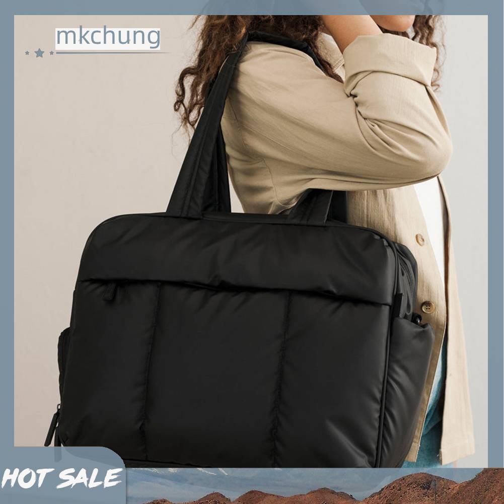 Túi Tote Bằng Nylon Siêu Nhẹ Có Ngăn Đựng Đồ Khô / Ướt Đa Năng Cho Nam Nữ
