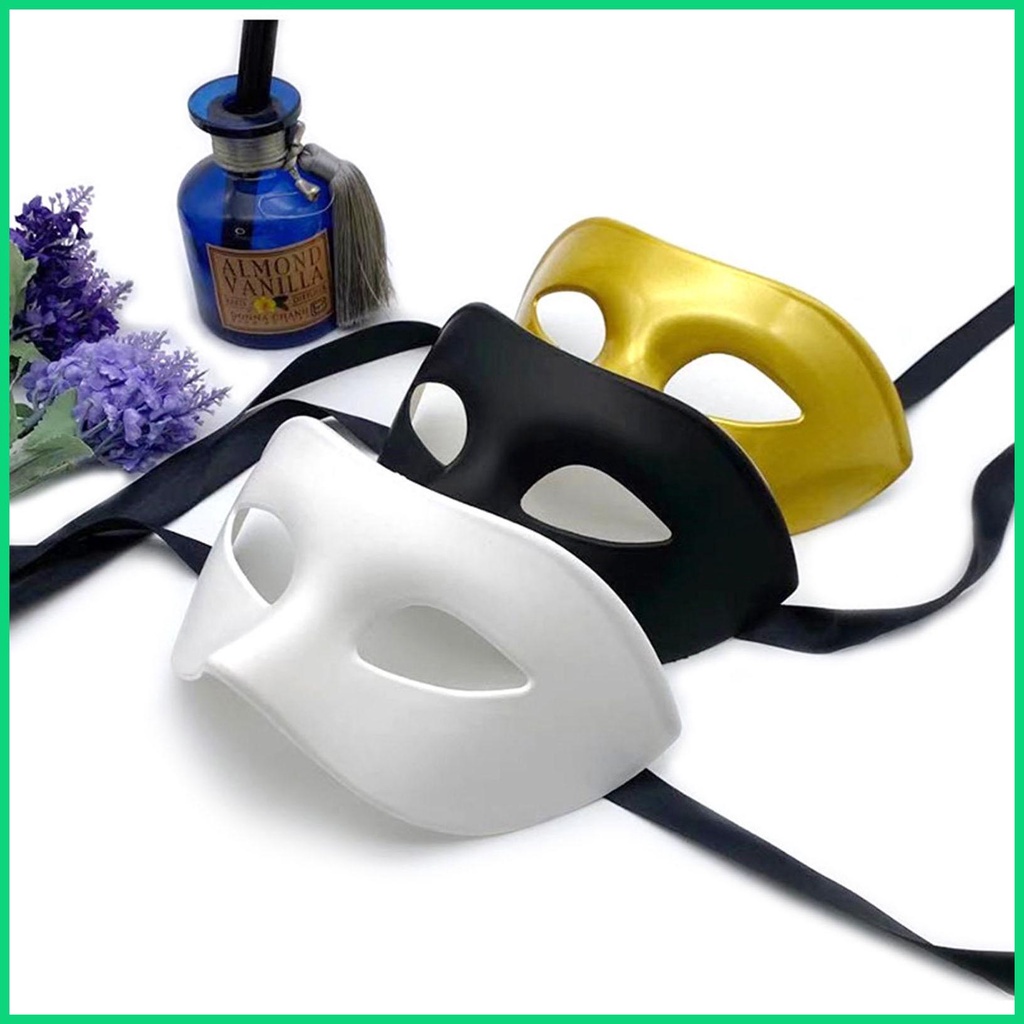 Mặt Nạ Che Nửa Mặt Hóa Trang Halloween Cổ Điển Che Phủ Nửa Mặt Cho Nam