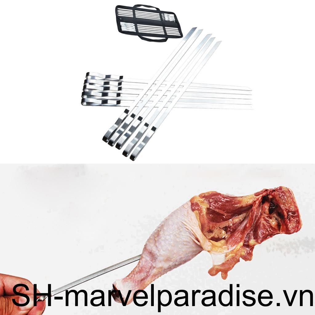 Bộ 10 Xiên Nướng BBQ Bằng Thép Không Gỉ