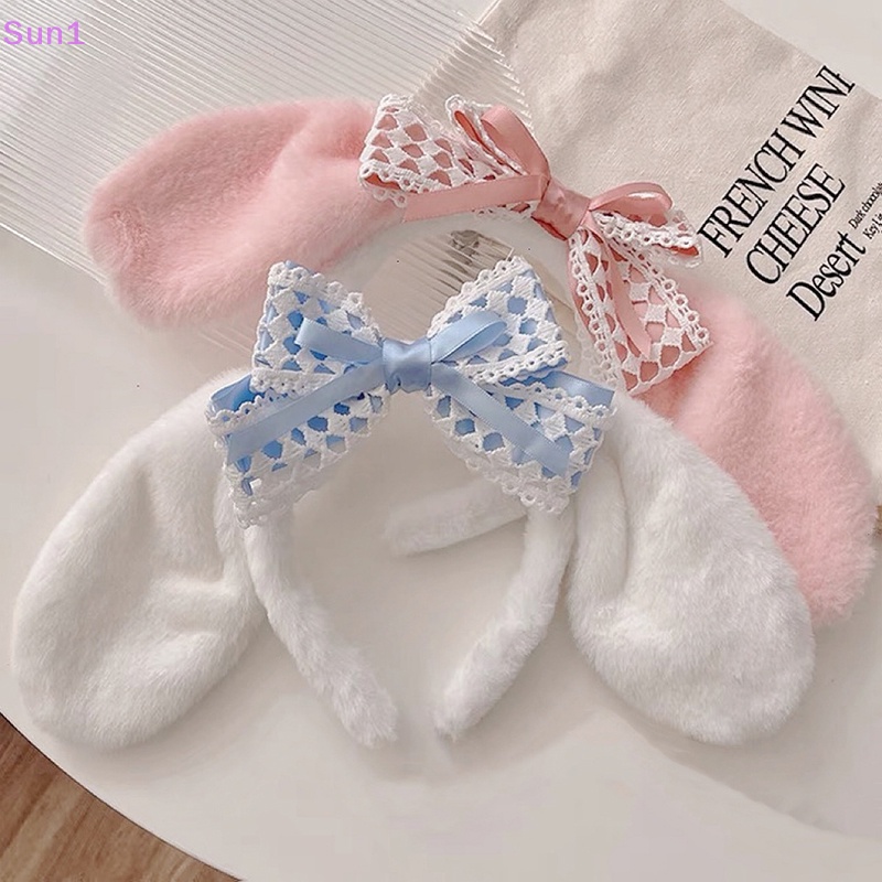 SANRIO Sun1 &gt; Băng Đô Tai Thỏ Nhồi Bông Hoạt Hình Kuromi My Melody Cinnamoroll Dễ Thương Làm Quà Tặng