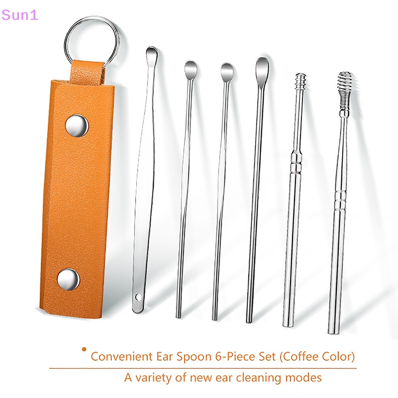 Set 6 Dụng Cụ Làm Sạch Ráy Tai Bằng Thép Không Gỉ Sun1 &gt;
