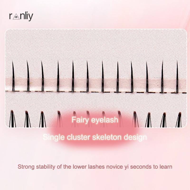 Ranliy✨Mi giả tự nối hộp 3 kiểu mi dưới + mi chùm chữ A + mi chùm chữ V Cao Cấp