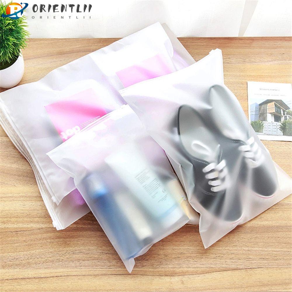 ORIENTLII Bộ 5 Túi Nhựa Trong Mờ Chống Thấm Nước Đựng Quần Áo Tiện Dụng