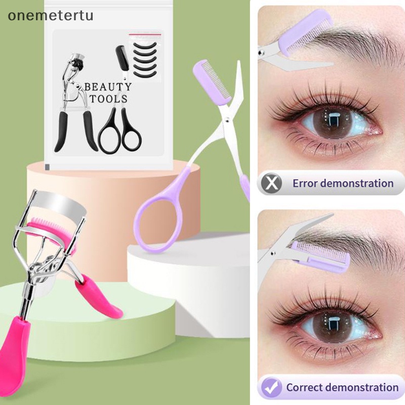 Dụng Cụ Bấm Cong Mi Tự Nhiên Kèm Lược Tiện Dụng Cho Người Mới Bắt Đầu