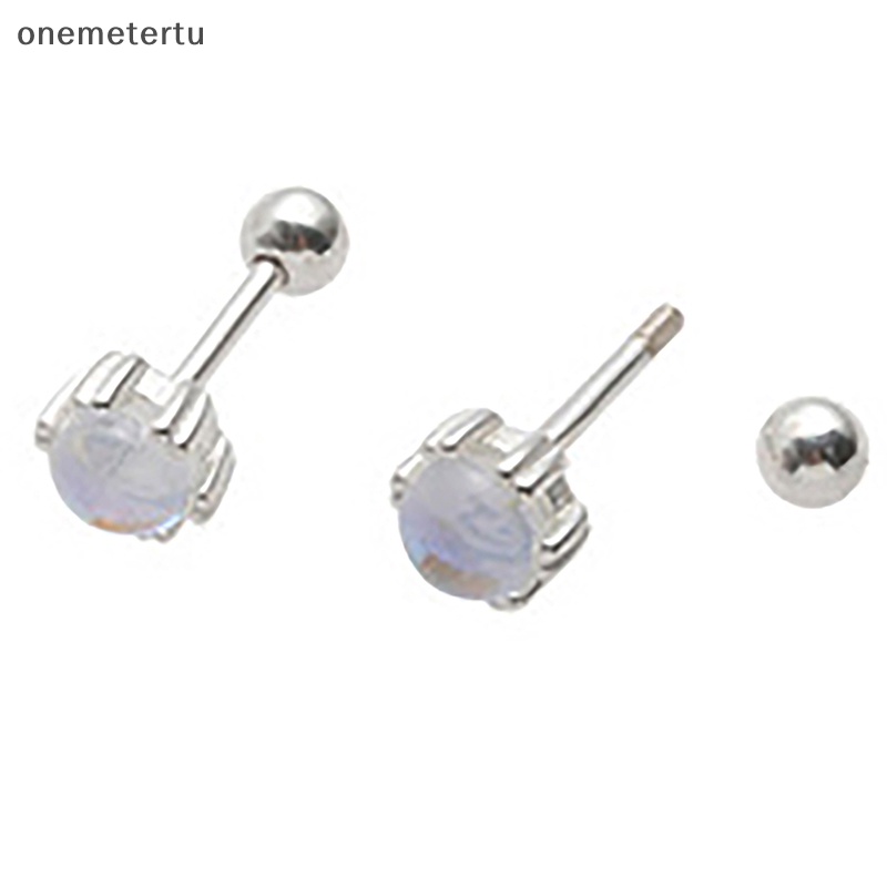 1 Cặp Khuyên Tai Dạng Xoắn Ốc Đính Đá Mặt Trăng Cho Nữ