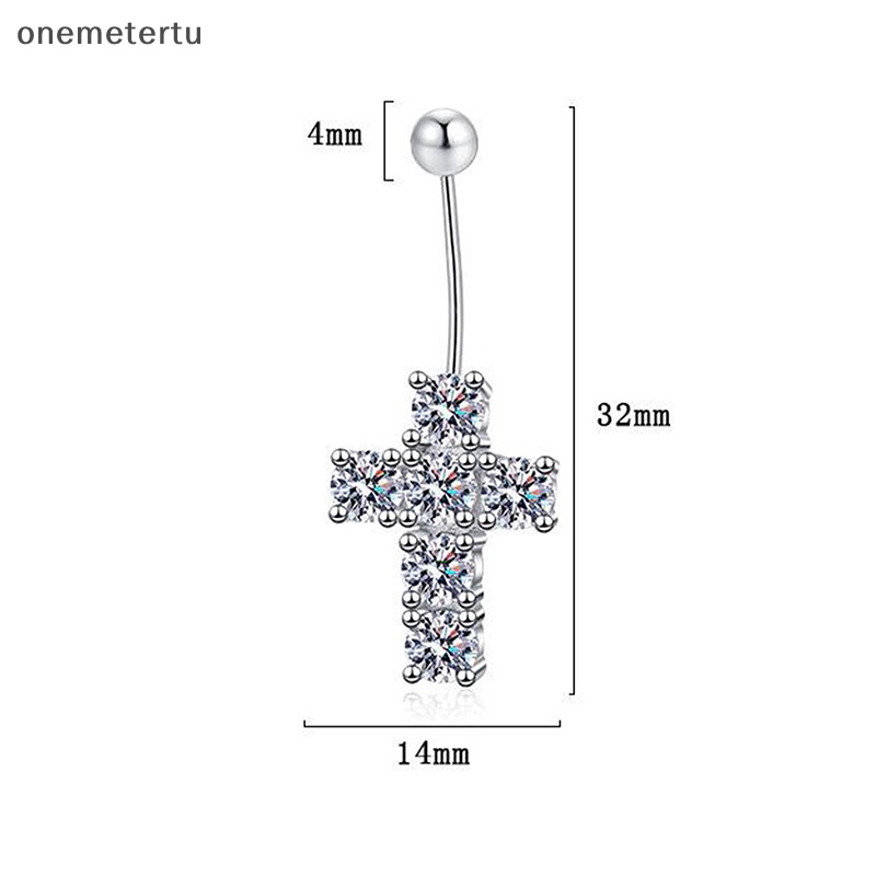 Khuyên Rốn Hình Chữ Thập Đính Đá Quyến Rũ Thời Trang Cho Nữ