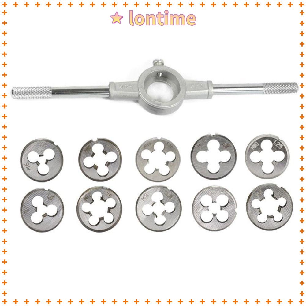 LONTIME Bộ 11 Dụng Cụ Sửa Chữa Ren M6-M12 Bằng Thép Bạc Có Thể Điều Chỉnh Cho Nhà Ở