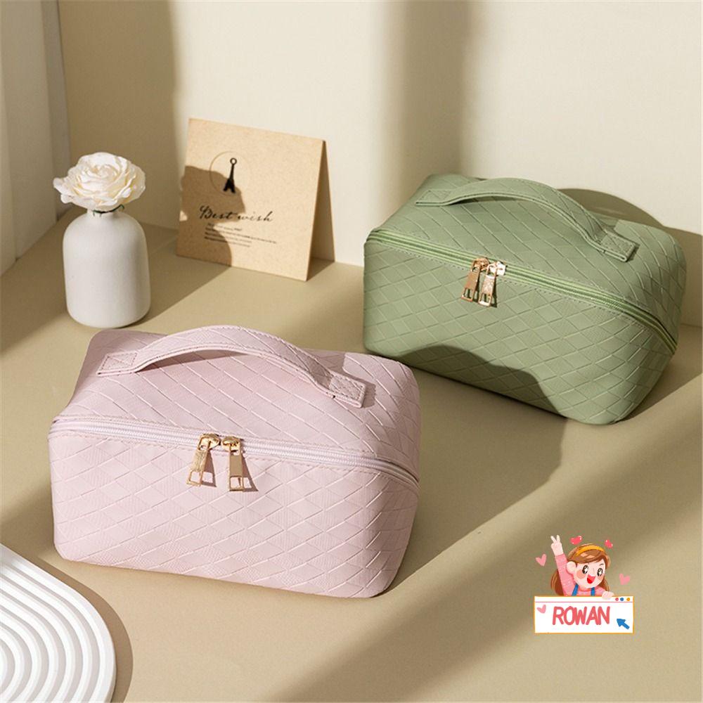 ROWANS Túi Đựng Mỹ Phẩm Da PU Cỡ Lớn Chống Thấm Nước Tiện Dụng Mang Theo Du Lịch Cho Nữ