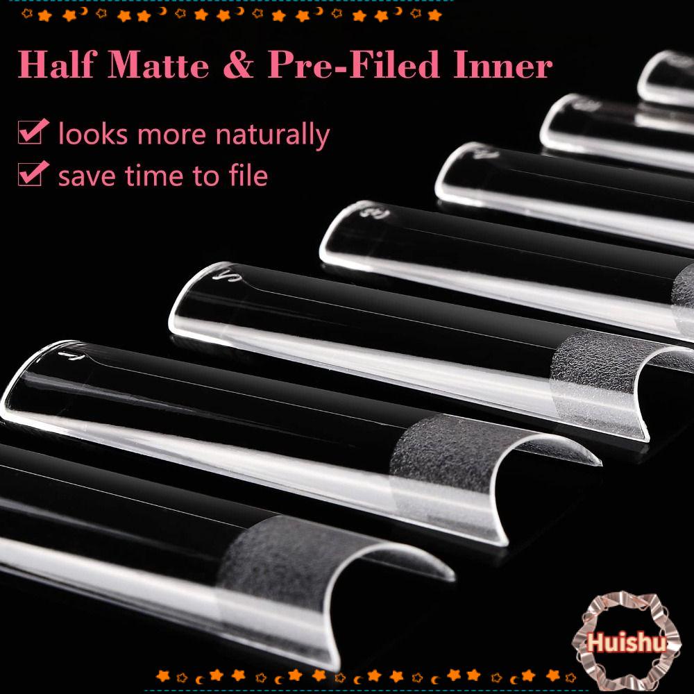 HS Set 240 Móng Tay Giả Mềm Trong Suốt 12 Kích Cỡ