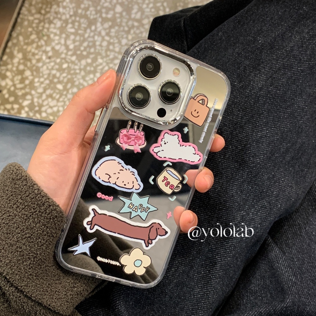 Ốp Điện Thoại Chống Sốc Tráng Gương Cho iPhone 14 Pro Max iPhone 13 13pro 13prm iPhone 11 7Plus 8Plus Xr XS 12 Pro Max