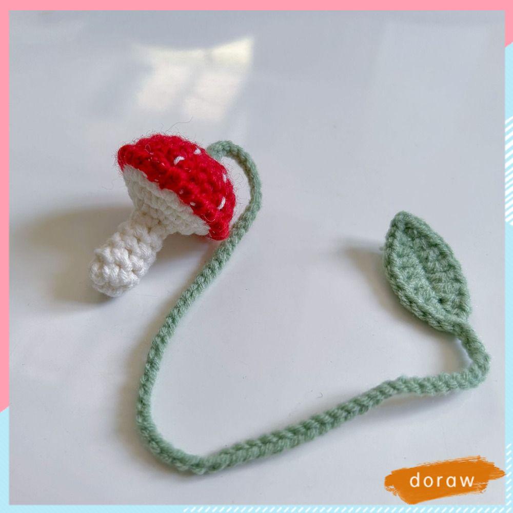 DORAW Set 2 / 2 Thẻ Đánh Dấu Trang Sách Hình Nấm Dễ Thương