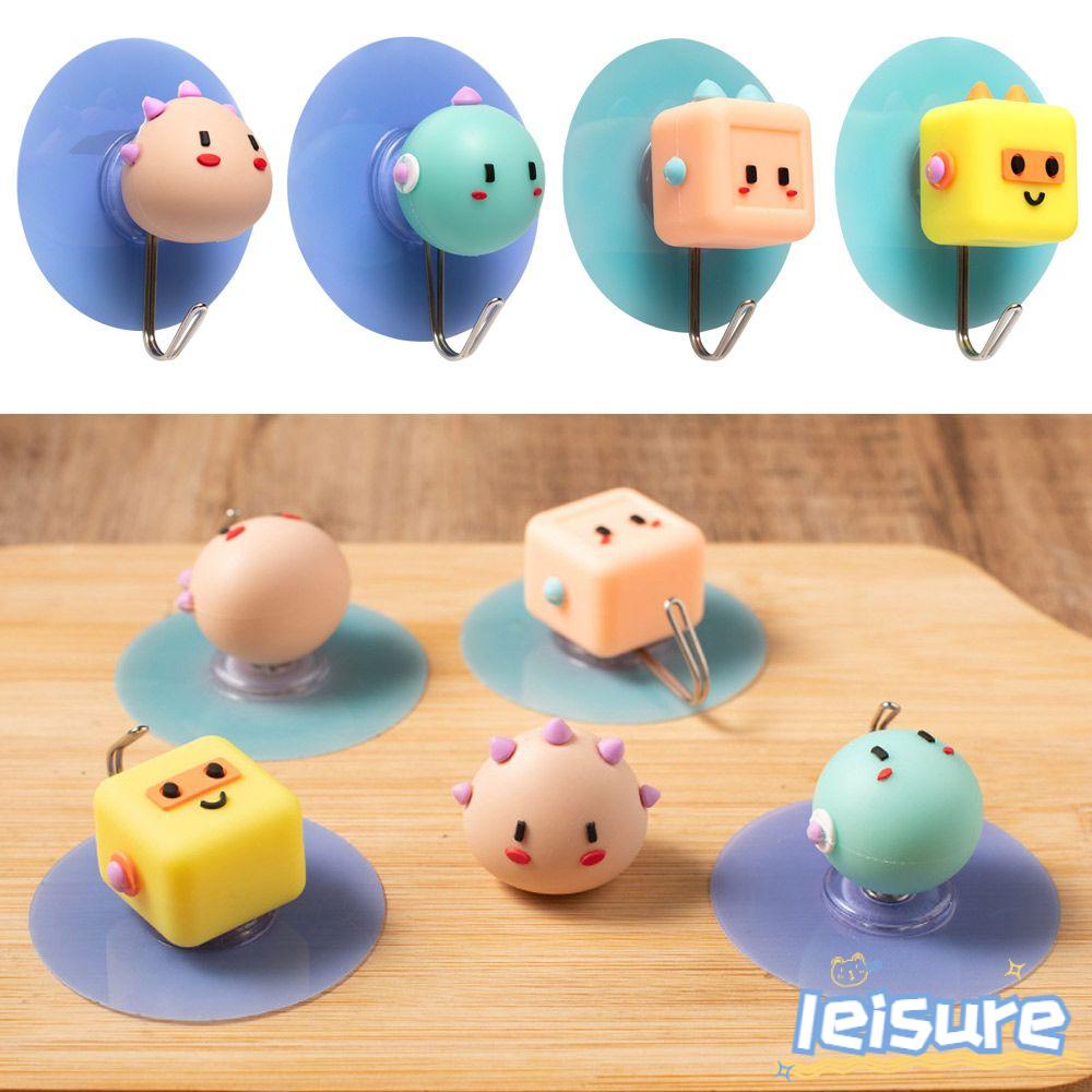 LEISURE Set 2 Móc Treo Đồ Dán Tường 3D Đa Năng Giá Đỡ