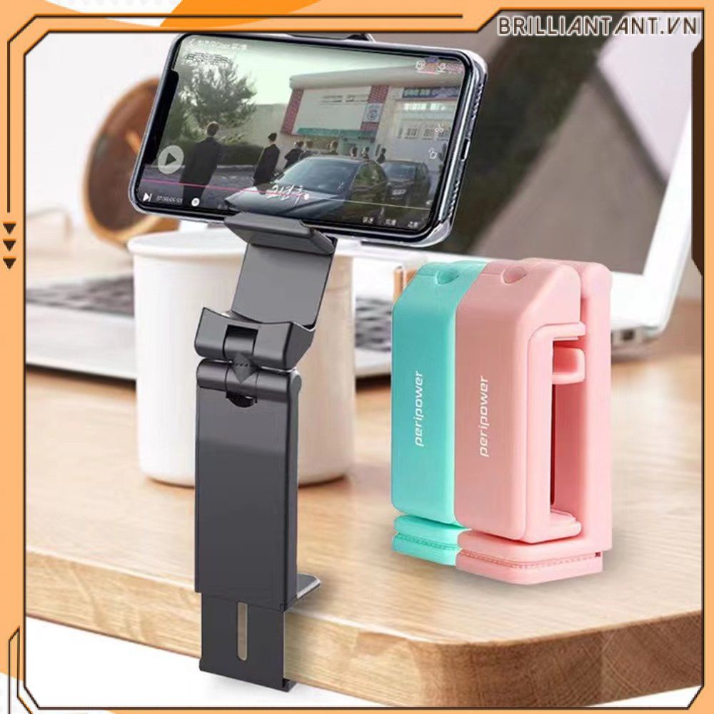 Mới Mới Để Bàn Lười Giá Đỡ Điện Thoại Di Động Có Thể Điều Chỉnh Có Thể Gập Xoay Kẹp Giá Đỡ Điện Thoại Di Động Đa Năng Cho Du Lịch Phát Sóng Bri