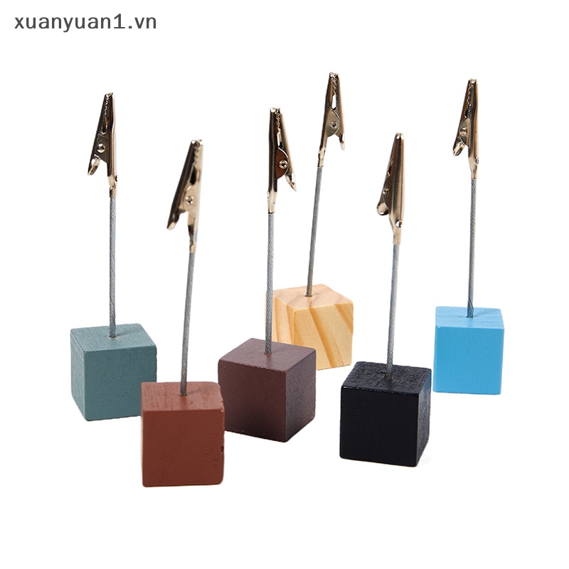 Giá Đỡ Kẹp Ảnh Để Bàn Bằng Gỗ Và Kim Loại Kiểu Dáng Vintage