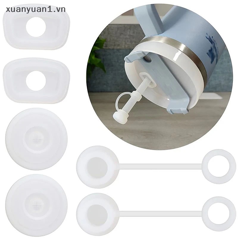 Set 6 Nắp Đậy Cốc Nước Bằng Silicon 1.0 / 2.0 Tiện Dụng