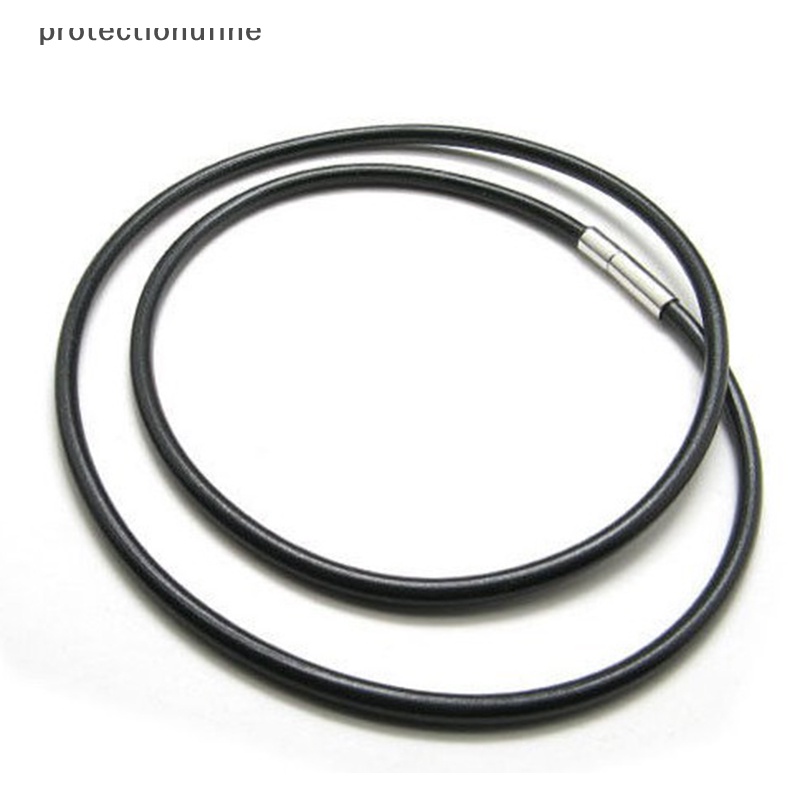 1 Vòng cổ Da Bò Có Khóa Cài Bằng Thép Không Gỉ PR3VN Thời Trang Cho Nam