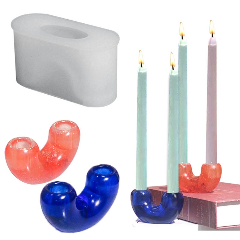 Khuôn Silicone Làm Giá Đỡ Nến Hình Chữ U Tiện Dụng