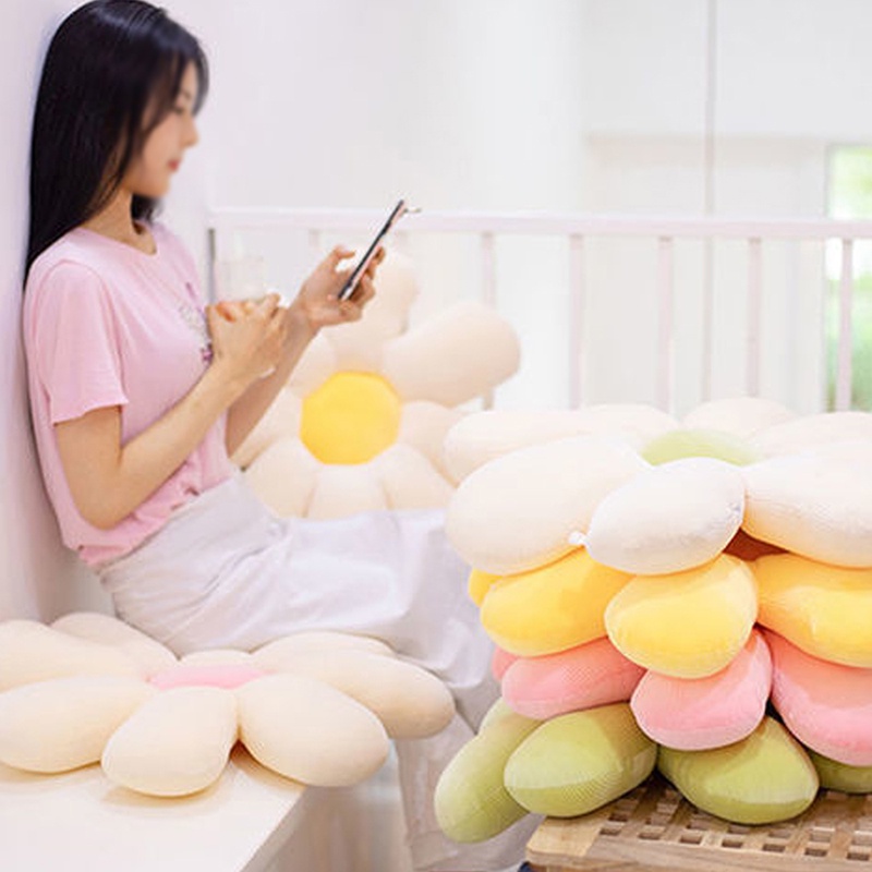 Gối Bông Mềm Hình Hoa Hướng Dương Trang Trí Nhà Cửa