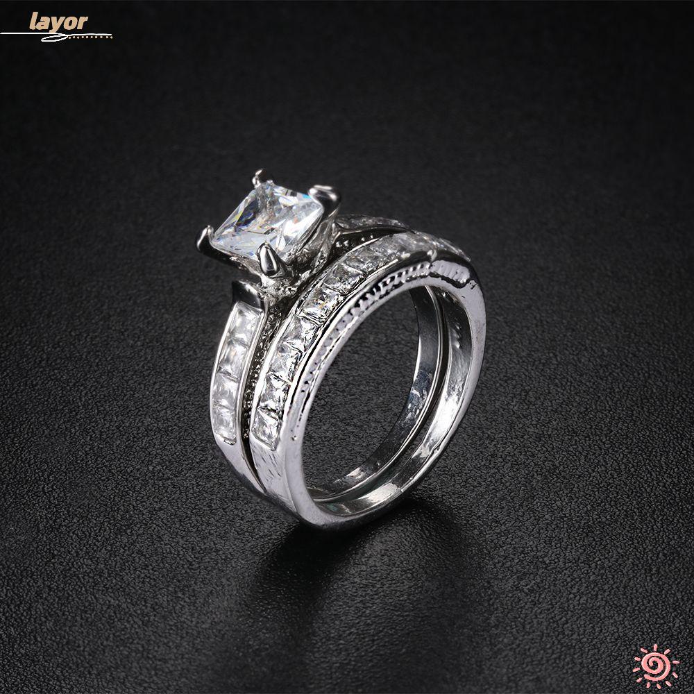 LAY Nhẫn Đính Hôn Thiết Kế Mới 2 Trong 1