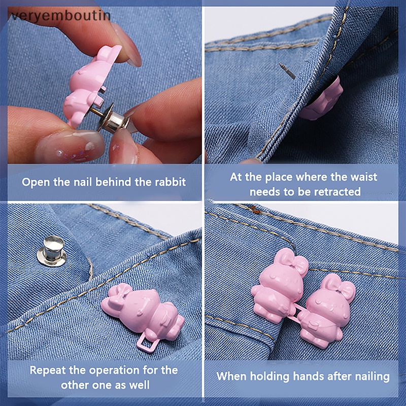 Trong Kẹp Cài Thắt Lưng Bằng Kim Loại Hình Thỏ Dễ Thương Có Thể Tháo Rời Không Cần Đóng Nút Dùng May Quần Jean