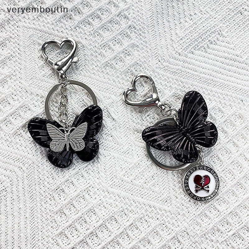 Móc Khóa Điện Thoại Bằng Acrylic Hình Bướm Y2K Phong Cách Vintage