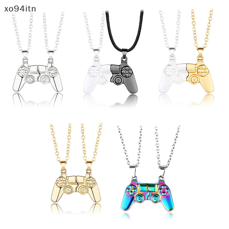 Tn Vòng cổ Nam Châm Mặt Hình Máy Chơi Game PS4 Màu Vàng / Bạc Cho Cặp Đôi