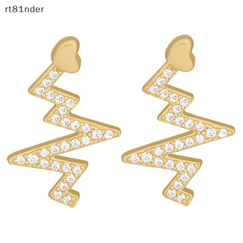 Rt Bông Tai Đinh Tán Hình Nhịp Tim Đính Đá Đa Năng Sáng Tạo Thời Trang Hàn Quốc Cho Nữ n