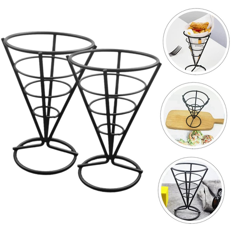 Set 6 Giá Đỡ Trưng Bày Khoai Tây Chiên Bằng Kim Loại