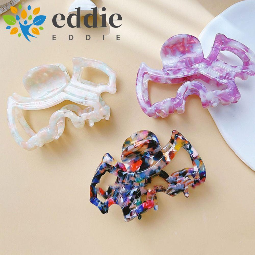 26EDIE Kẹp Móng Vuốt Họa Tiết Da Báo / Hình Học Rỗng Axit Acetic Acid Sáng Tạo Cho Nữ