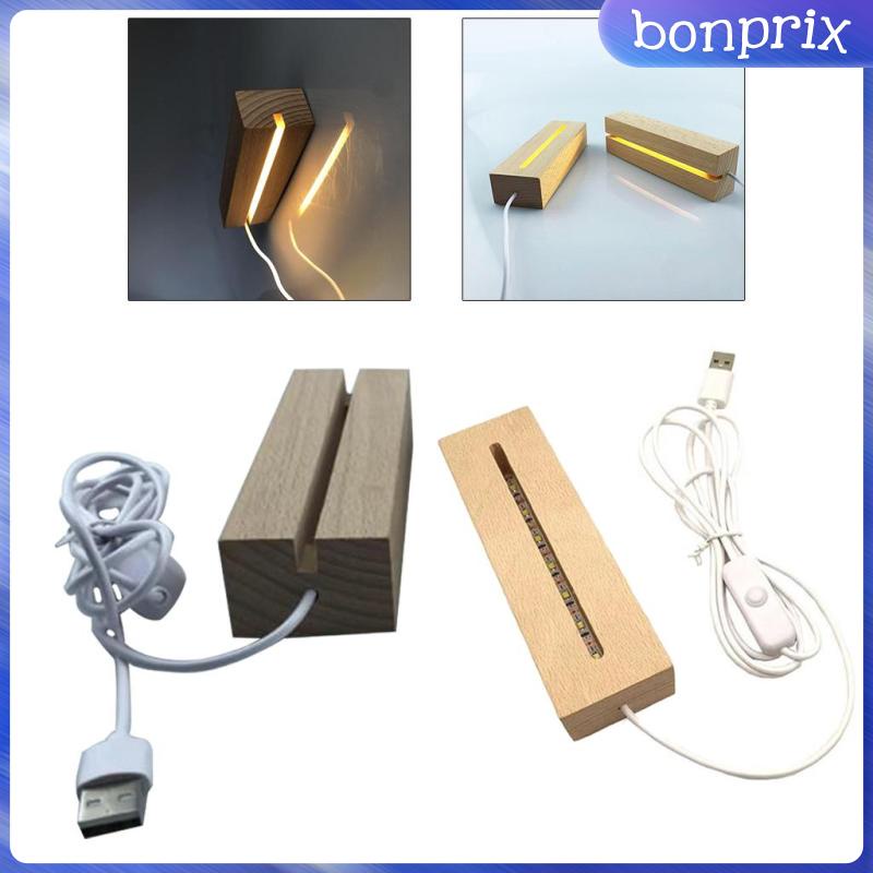 Đế Gỗ Đứng Hình Chữ Nhật Chia Đèn LED Trưng Bày Nghệ Thuật