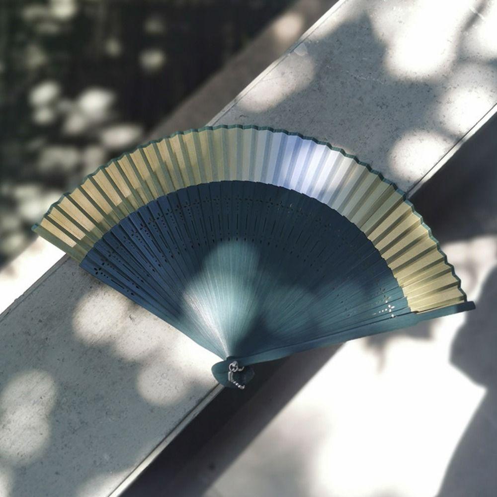 TAYLOR1 Quạt Gấp Cầm Tay In Màu Gradient Nghệ Thuật Thủ Công Phong Cách Nhật Bản Thích Hợp Làm Quà Tặng