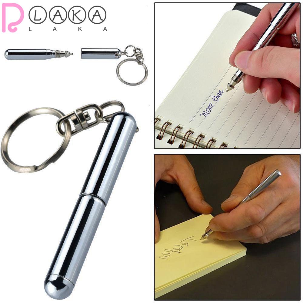 LAKAMIER Bút Bi Bạc Bằng Thép Không Gỉ Chất Lượng Cao Có Thể Thu Gọn