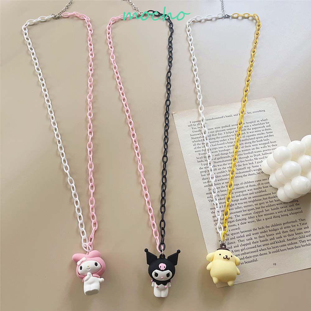 MOCHO Vòng Cổ Choker Bằng Nhựa Acrylic In Họa Tiết Hoạt Hình Phong Cách Hàn Quốc Cho Nữ
