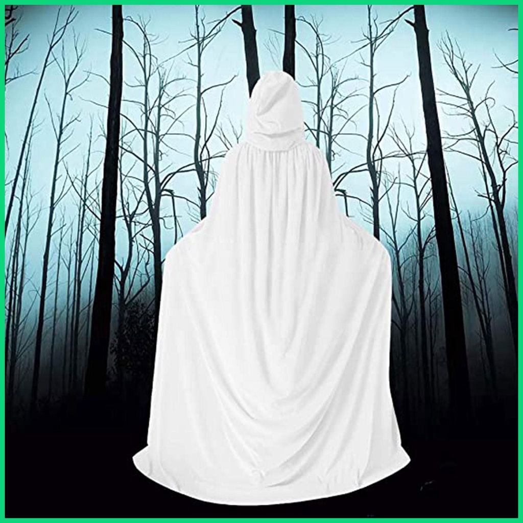 Áo Choàng Nhung Dài Có Mũ Trùm Đầu Hóa Trang Halloween Giáng Sinh
